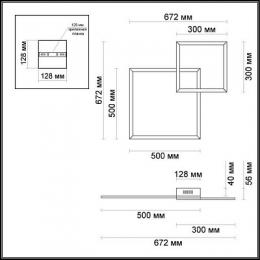 Потолочный светодиодный светильник Odeon Light Quadraled  - 2